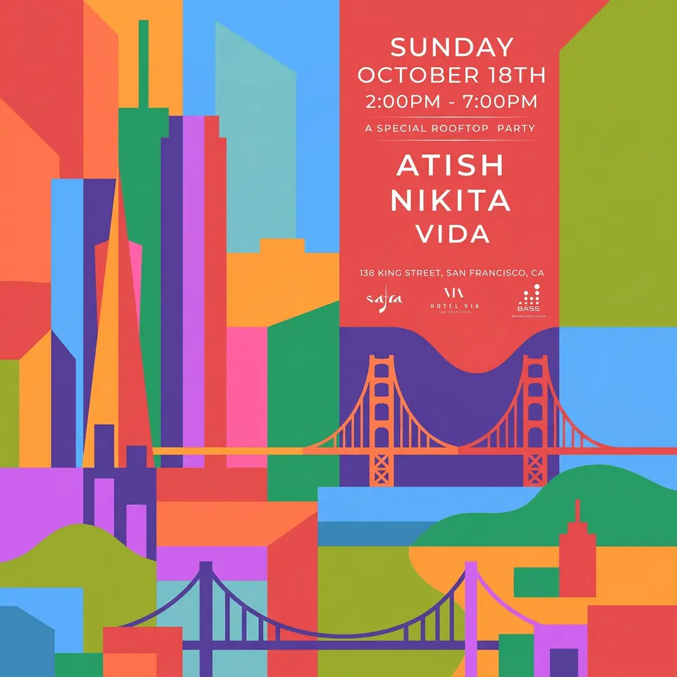 Artwork for A rooftop party with Atish & Nikita at the Hotel Via