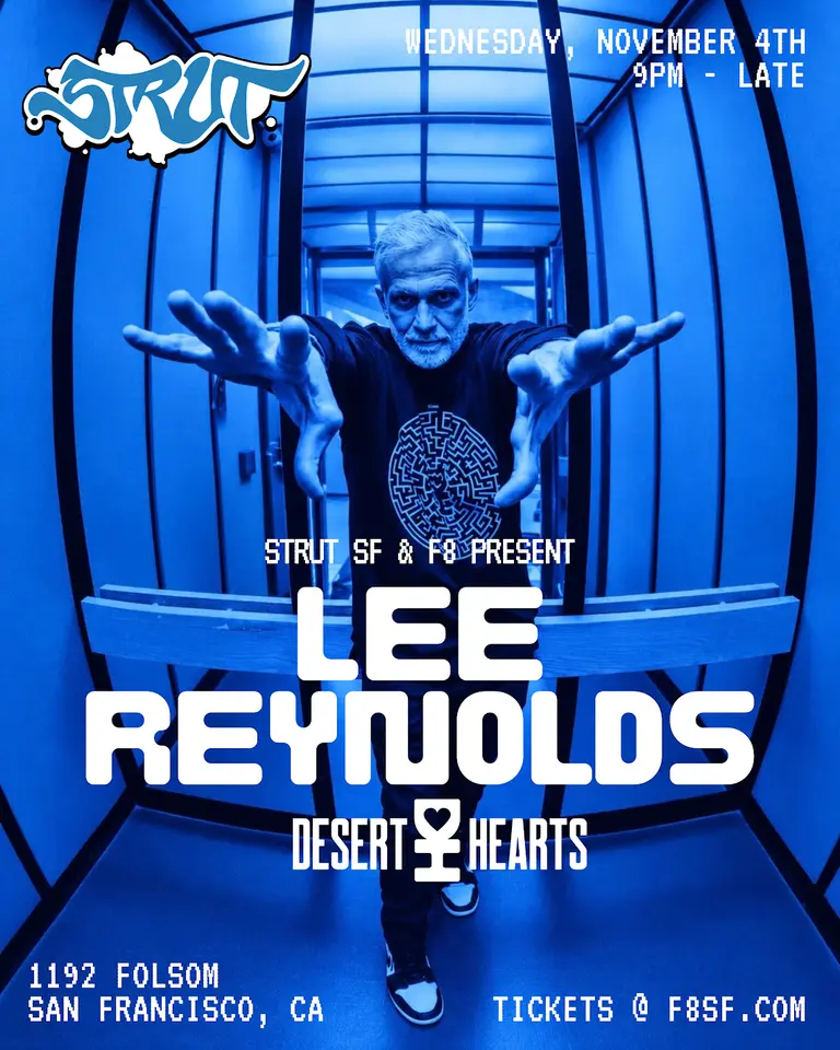 Artwork for Strut SF and F8 present Lee Reynolds